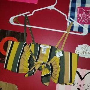 tie front crop top size L